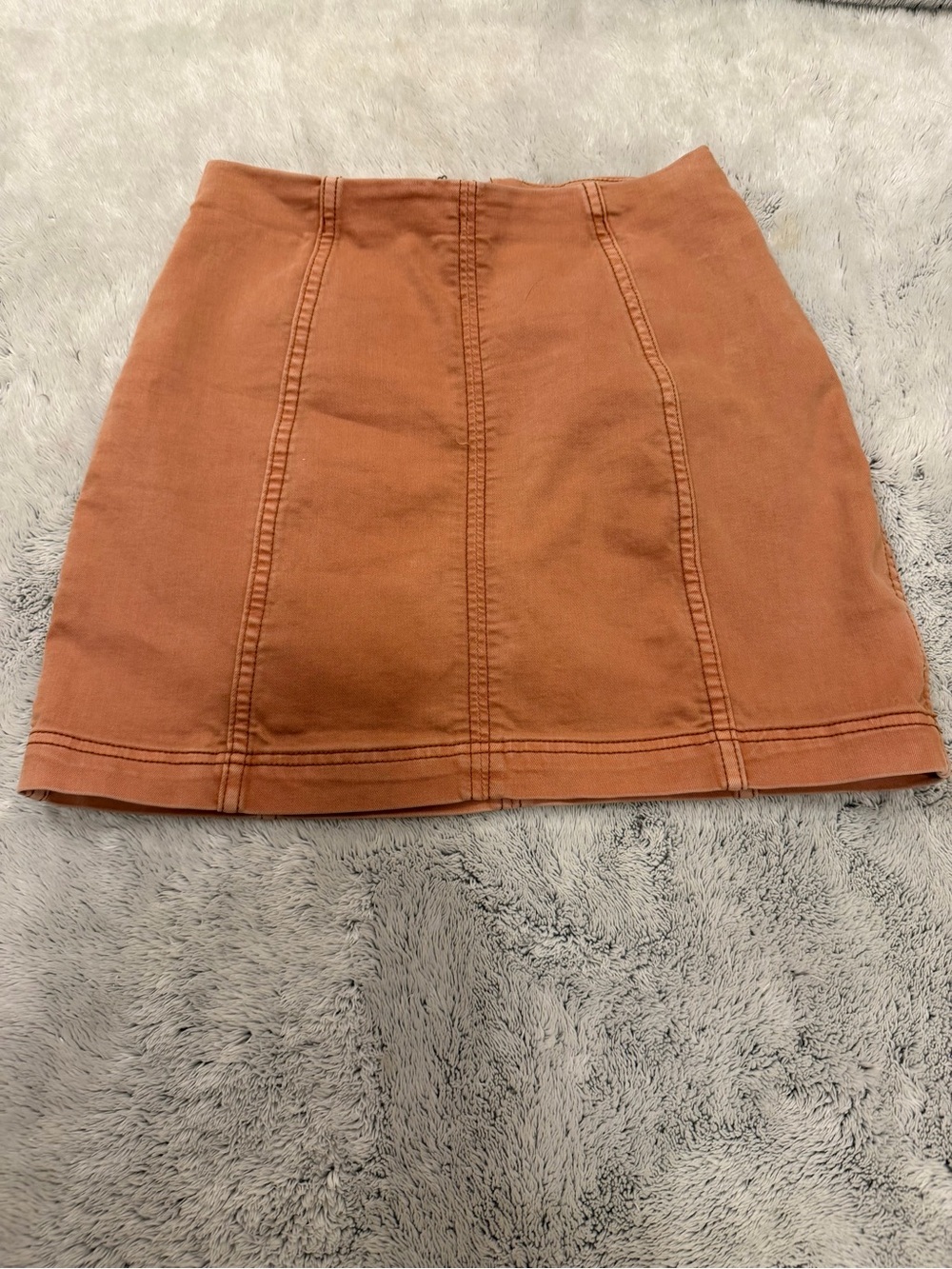 Free People Terracotta Mini Skirt
